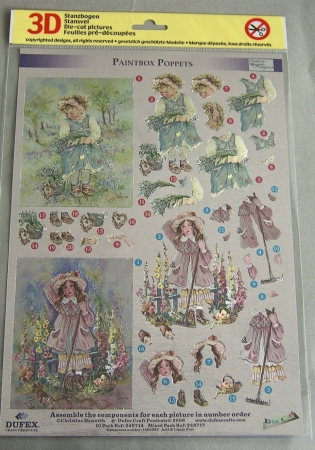 3D Stanzbogen Paintbox Poppets