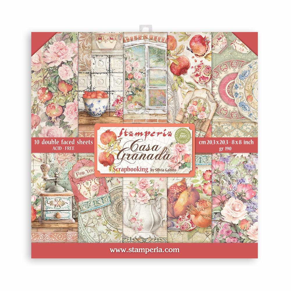 Scrapbooking Small Pad 8 x 8 inch 20,3 x 20,3 cm 10 Bogen