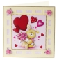 Preview: Reddy Cards  Set 3D Stanzbogen mit Hintergrundbogen "Bärchen mit Herz"