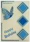 Preview: Stickerbogen 10 x 23 cm Schmetterlinge Hologramm rot