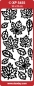 Preview: Stickerbogen 10 x 23 cm transparent Blätter silber