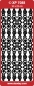 Preview: Stickerbogen 10 x 23 cm Aufkleber Transparent Sterne Ornament Bordüre silber