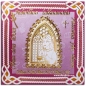 Preview: Stickerbogen 10 x 23 cm transparent Wellenlinien gold