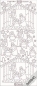 Preview: Stickerbogen 10 x 23 cm transparent Weihnachtskrippe Glitter / silber