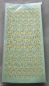 Preview: Stickerbogen 10 x 23 cm Kleine Blüten gold-perlmutt-grün