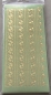 Preview: Stickerbogen 10 x 23 cm Spitzenränder 1, groß Gold-Spiegelfolie grün