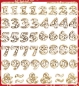 Preview: Stickerbogen MD-Scrapbook-Sticker Zahlen transparent gold