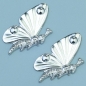 Preview: Efcolor Schmuckteil silberfarbig Schmetterling