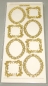 Preview: MD Sticker transparent Rahmen, Blumen gold