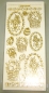 Preview: MD Sticker transparent Ostereier und Blumen gold