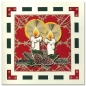 Preview: MD Sticker transparent 3D Weihnachtskerze gold