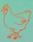 Preview: Doppelseitiger Stempel Hen