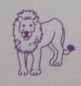 Preview: Doppelseitiger Stempel Lion