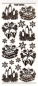 Preview: MD Sticker transparent Weihnachtskerze silber