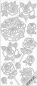 Preview: Le Suh Stickerbogen 10 x 23 cm Rosen im Kreis gold