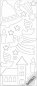 Preview: Stickerbogen 10 x 23 cm Flitter transparent Weihnacht I Gold