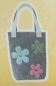 Preview: Kleiber Filztaschen-Set Blümchen grau