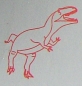 Preview: Doppelseitiger Stempel Tyrannosaurus