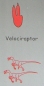 Preview: Doppelseitiger Stempel Velociraptor