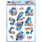 Preview: Berries Beauties 3D Push Out Happy Blue Birds Blue Bird
