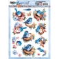 Preview: Berries Beauties 3D Push Out Happy Blue Birds Blue Bird's Nest