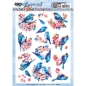 Preview: Berries Beauties 3D Push Out Happy Blue Birds Blue Birds in Pink