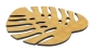 Preview: Caspari Tischset Lack Die-Cut Lacqeur Placemat Monstera Leaf Gold Tabletop