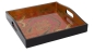 Preview: Caspari Tablett Lack Lacquer Square Tray Fuchsia Jaipur