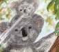 Preview: Craft Buddy CCK-A121 Crystal Art Card 18 x 18 cm Baby Koala Cuddles