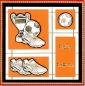 Preview: Reddy Stickerbogen 10 x 23 cm Rahmen Multiwellen silber
