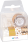 Preview: Deko Tape Mini Sterne jede Rolle 3 m x 12 mm rosegoldfarben