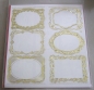 Preview: Double Embossed Transparent Gold Sticker Frames Rahmen