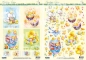 Preview: Stanz- und Motivbogen Ostern, Ostereier mit Entchen, Küken und Häschen