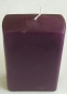Preview: Wachskerze 12 x 7 x 3,5 cm aubergine