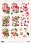Preview: 3D Stanzbogen Rosen, Fuchsien