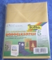 Preview: Folia 5 Doppelkarten mit Motivstanzung mit Kuverts gold
