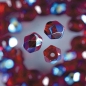 Preview: Glasfacettperlen 4 mm Dose mit 100 Stück granat