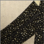 Preview: Glitter Schrägband 20 mm pro Meter schwarz silber