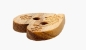 Preview: Holzknopf Herz mit Blumen 12 mm