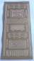 Preview: Stickerbogen 10 x 23 cm Ziersticker Fences gold