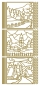 Preview: Stickerbogen 10 x 23 cm Landscape Square gold