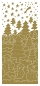 Preview: Stickerbogen 10 x 23 cm Fir Tree / Snowman gold