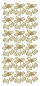 Preview: Stickerbogen 10 x 23 cm Bells Holly gold