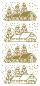 Preview: Stickerbogen 10 x 23 cm Snow Landscapes gold