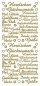 Preview: Stickerbogen 10 x 23 cm Verschiedene Texte gold