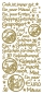 Preview: Stickerbogen 10 x 23 cm Cash ist immer gut gold