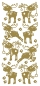 Preview: Stickerbogen 10 x 23 cm Moose gold