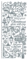 Preview: Stickerbogen 10 x 23 cm Christmas Lanterns silber