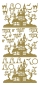 Preview: Stickerbogen 10 x 23 cm Haunted House gold