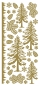 Preview: Stickerbogen 10 x 23 cm Trees gold